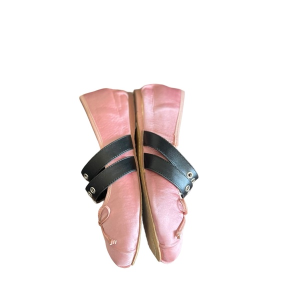 Authentic Miu Miu Pink Satin Ballet Ballerina Flats Slip Ons - Picture 12 of 15